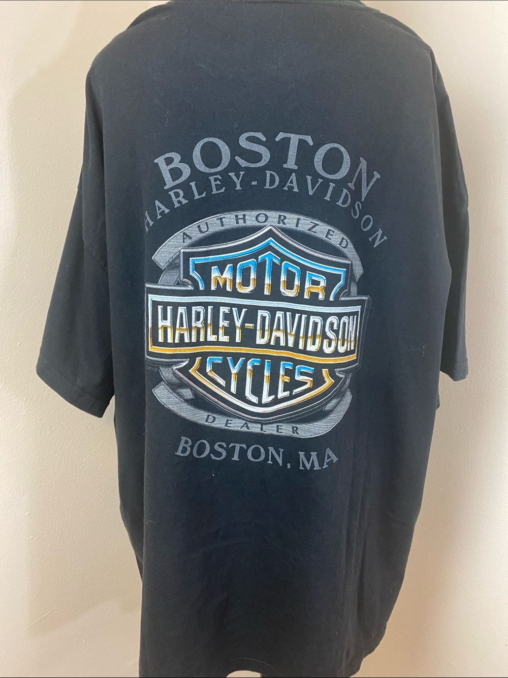 Harley-Davidson Boston MA Graphic T-Shirt Black Flame Logo 3XL - Picture 3 of 9